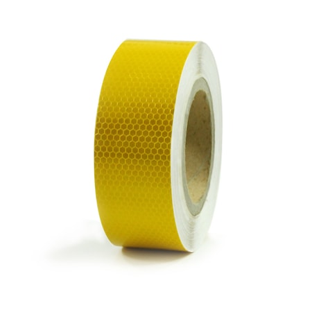 Abrams 2" in x 150' ft Trailer Truck Conspicuity DOT Class 2 Reflective Safety Tape - Yellow DOTC2/Y-2x150